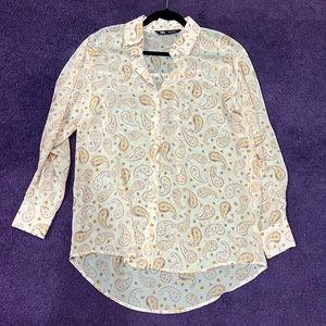 Zara button down pink shirt size small.